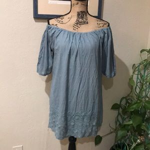 Bluegray Boho Tunic